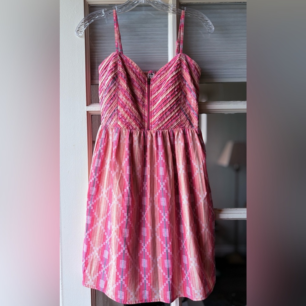 Women’s Roxy Sundress, Orange/Pink/Yellow Pattern (Sz. M)